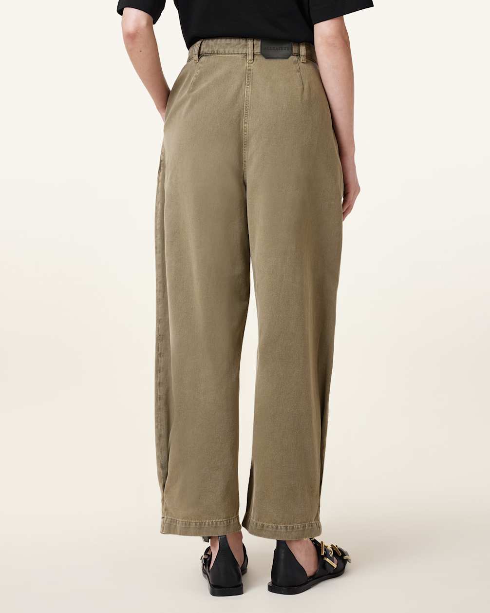 Women's Cotton Barrel Leg Denim Pants