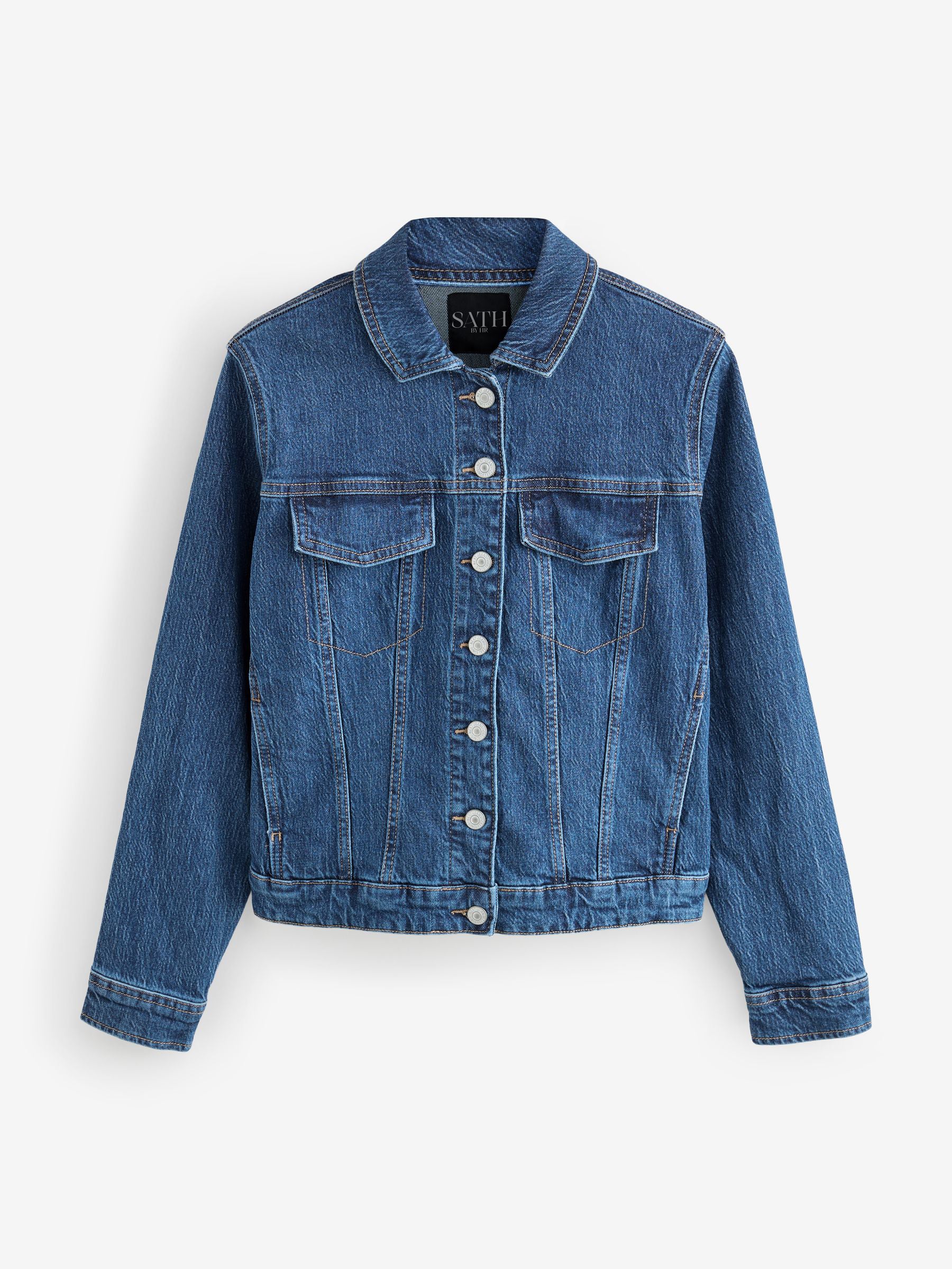 Women's Cotton Blend Blue Denim Jacket