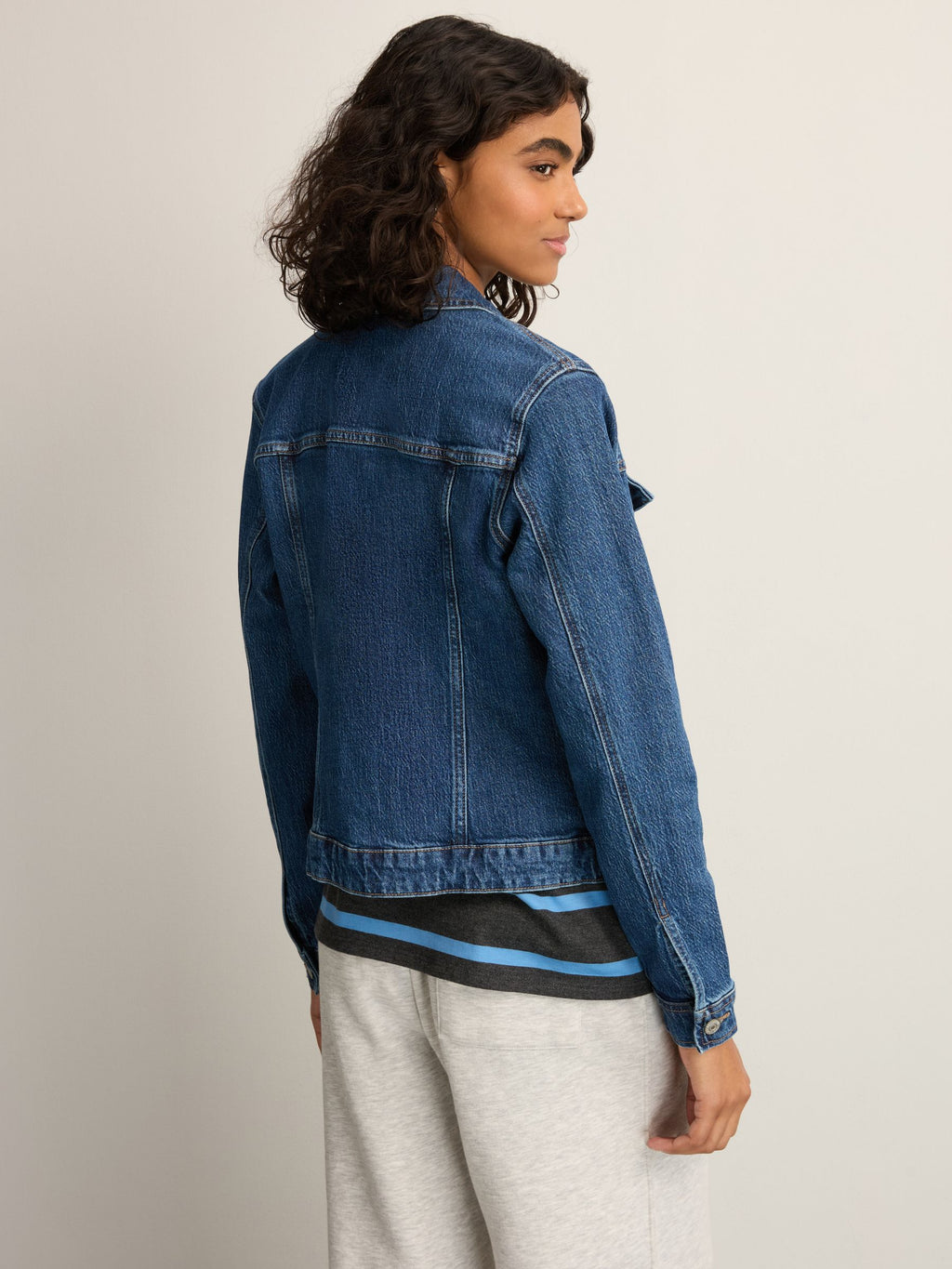Women's Cotton Blend Blue Denim Jacket