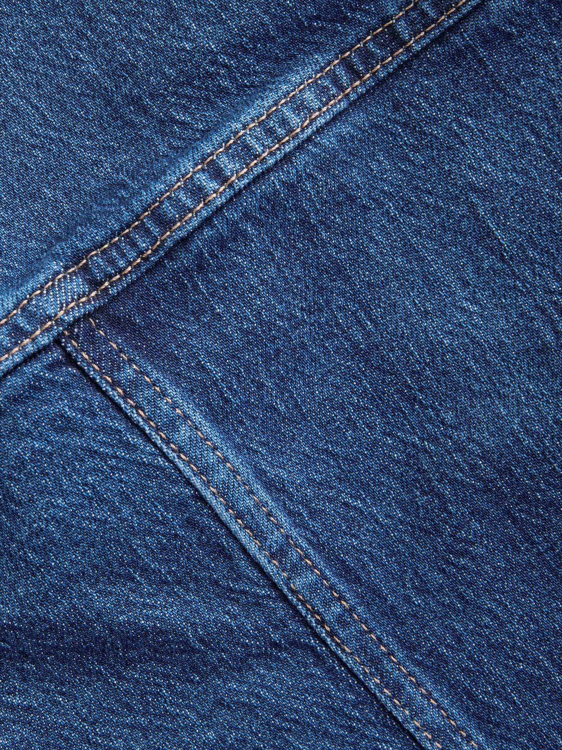 Women's Cotton Blend Dark Blue Denim Jacket