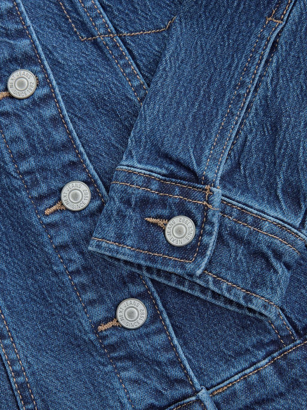 Women's Cotton Blend Dark Blue Denim Jacket