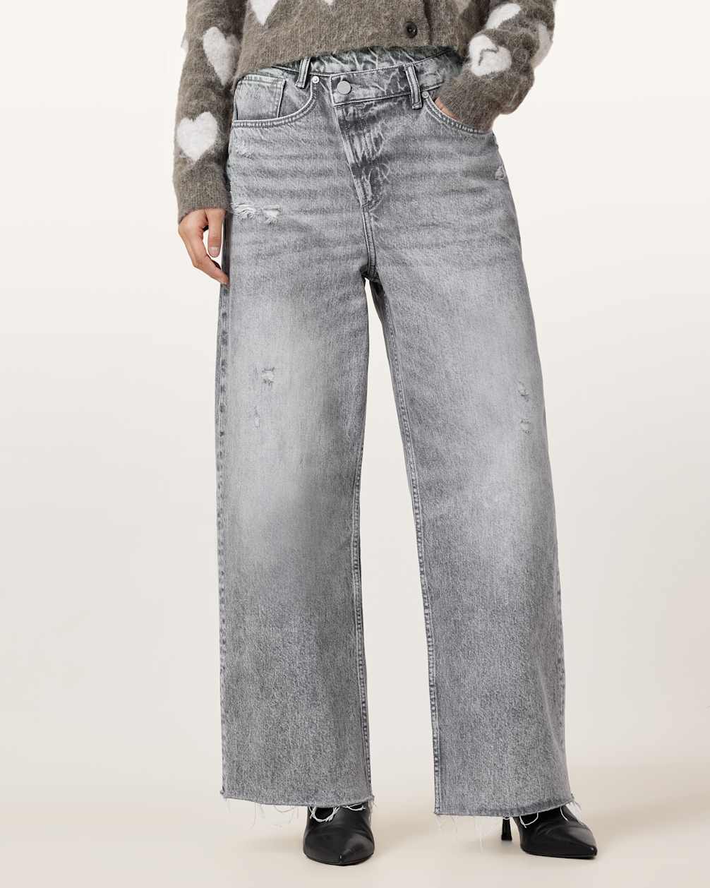 Women's Cotton Wide Leg Denim Pants