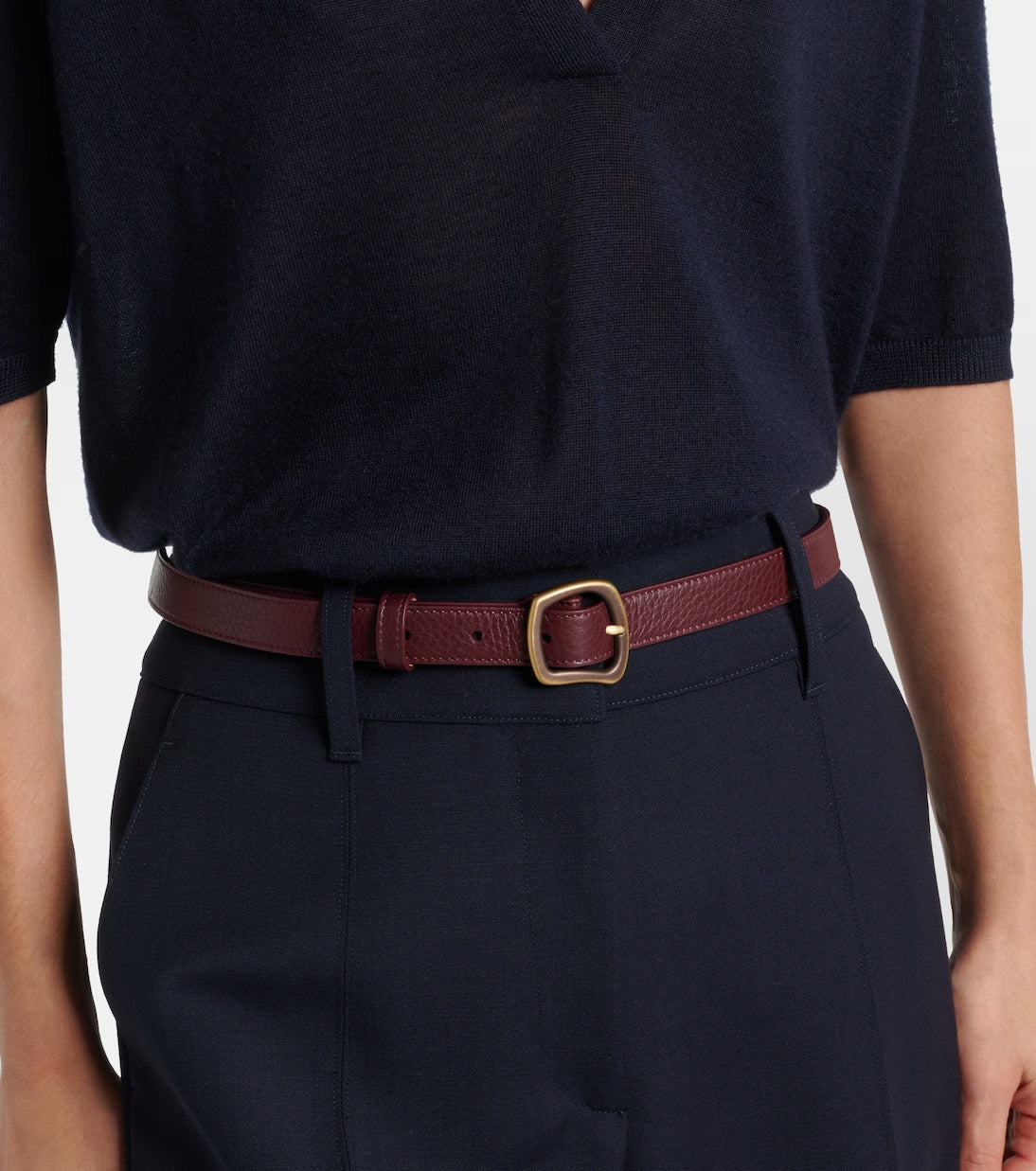 Women's Dark Brown Simone Leather Belt
