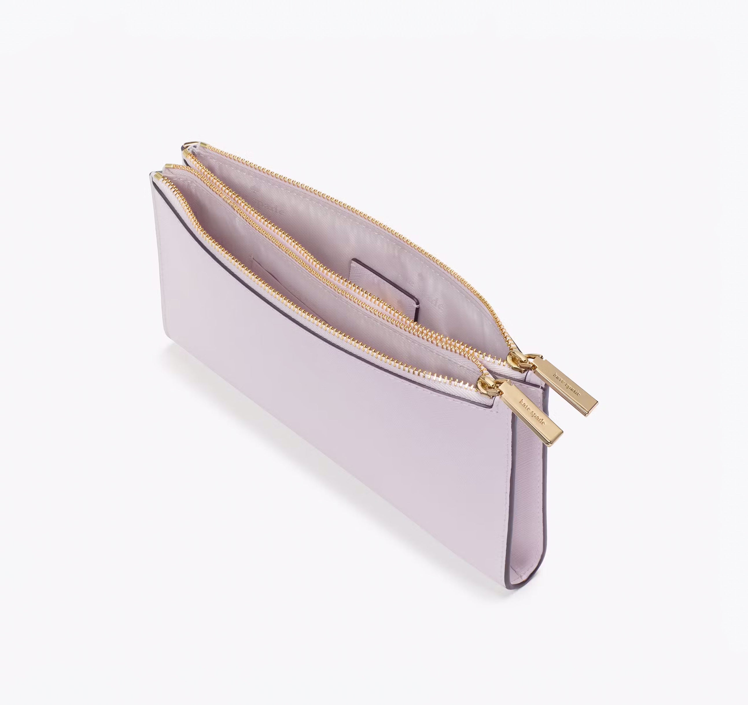 Women's Double Zip Wristlet Leather Wallet