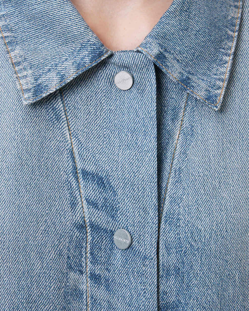 Women's Dropped Shoulders Oversized Denim Shirt
