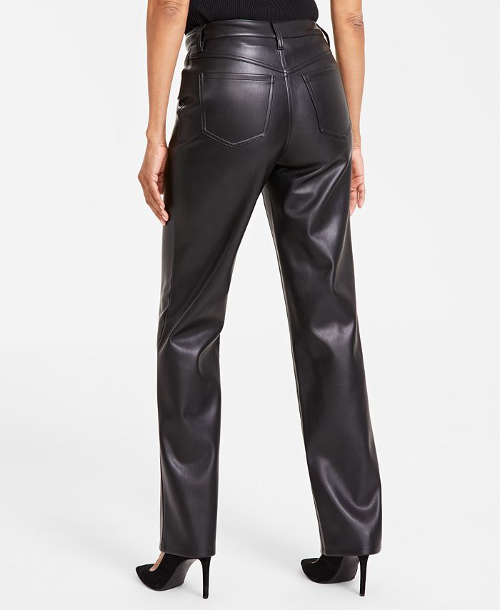 Women's Faux Leather Straight Leg Pants