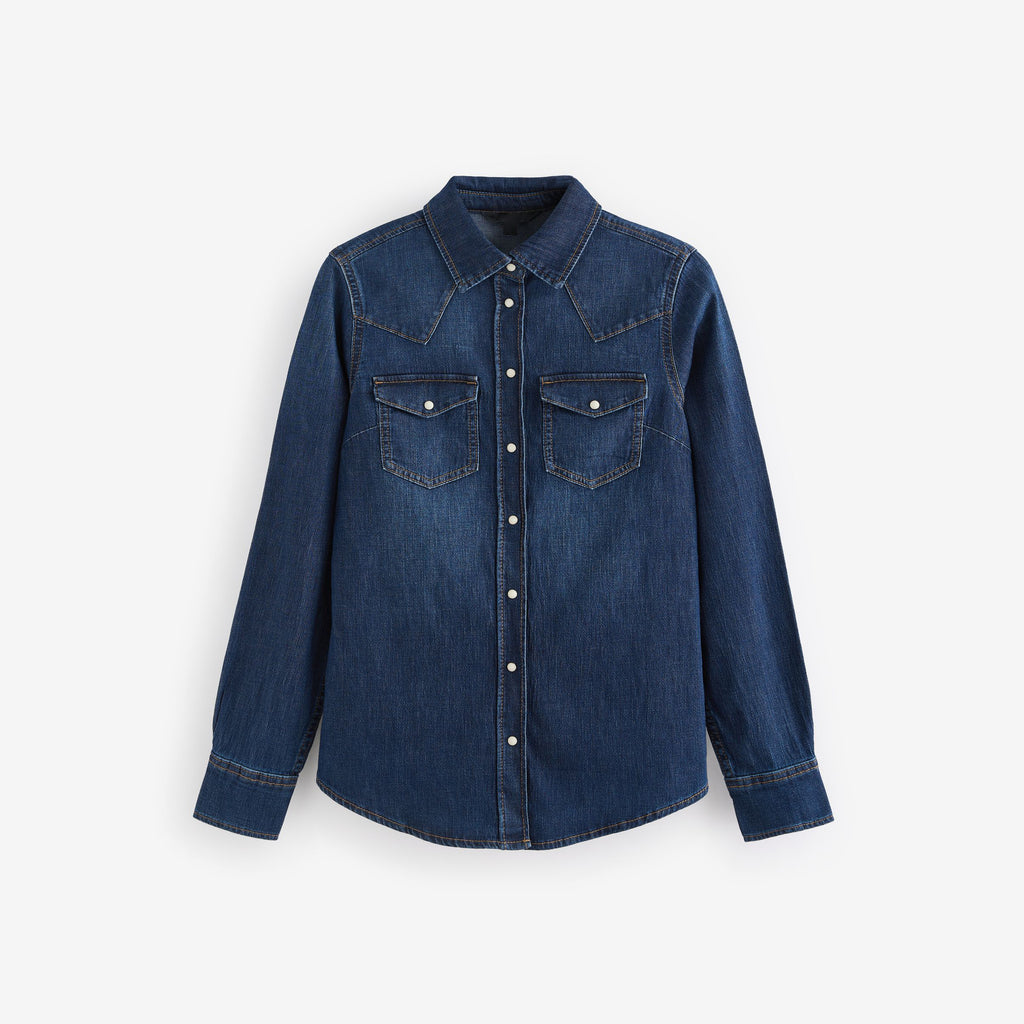 Women's Fuller Bust Cotton Rich Denim Shirt