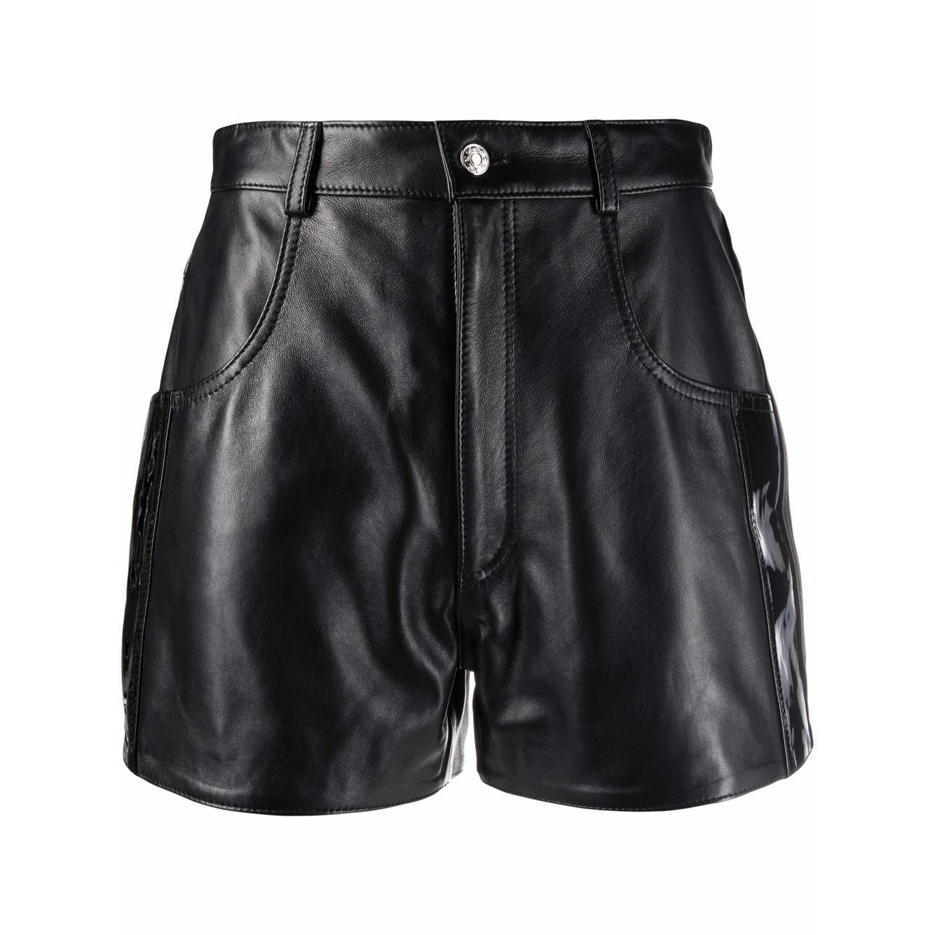 Women's High-Waisted Leather Shorts