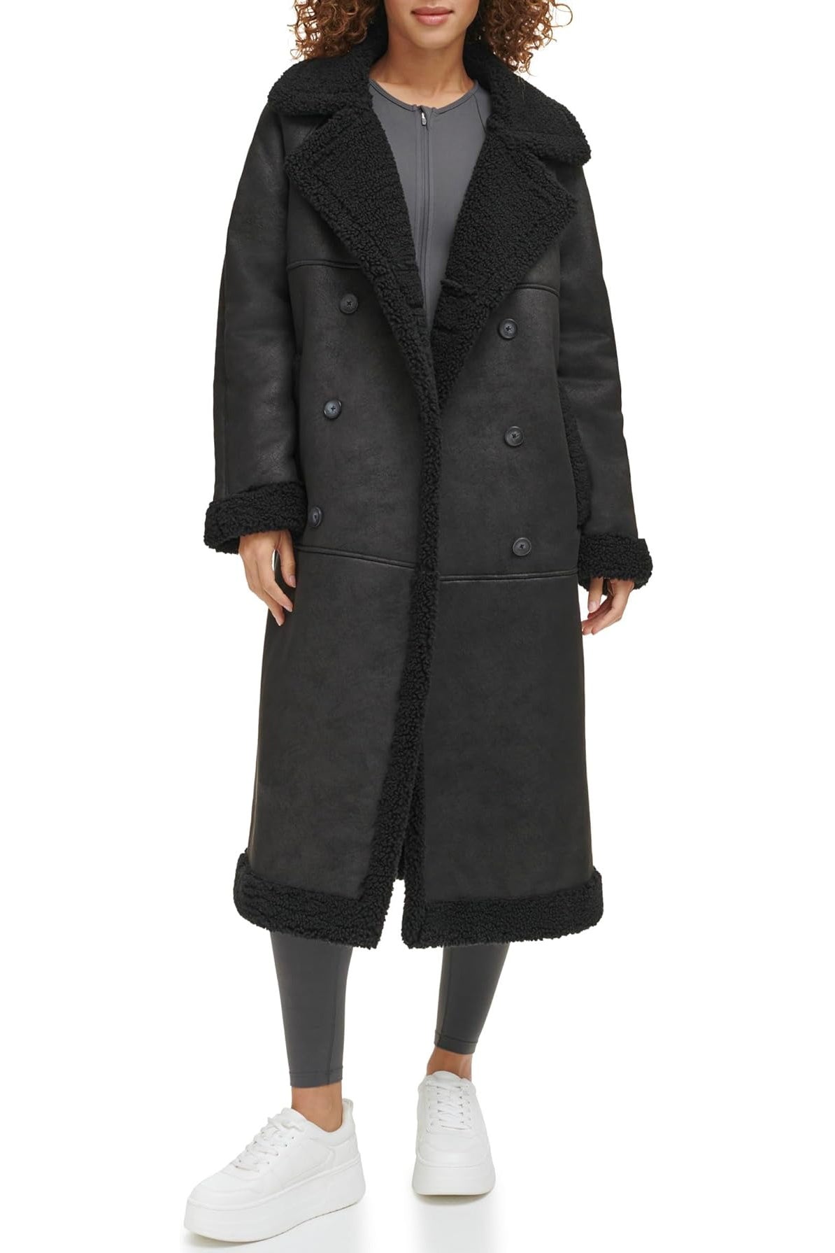 Women's Levi's Fox Fur & Shearling Leather Coat