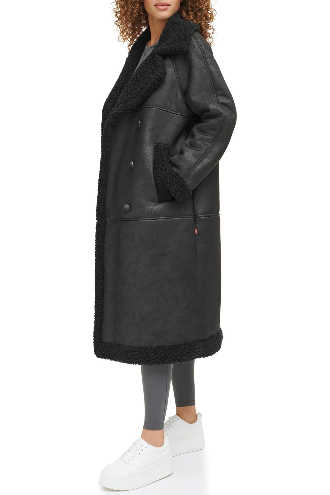 Women's Levi's Fox Fur & Shearling Leather Coat