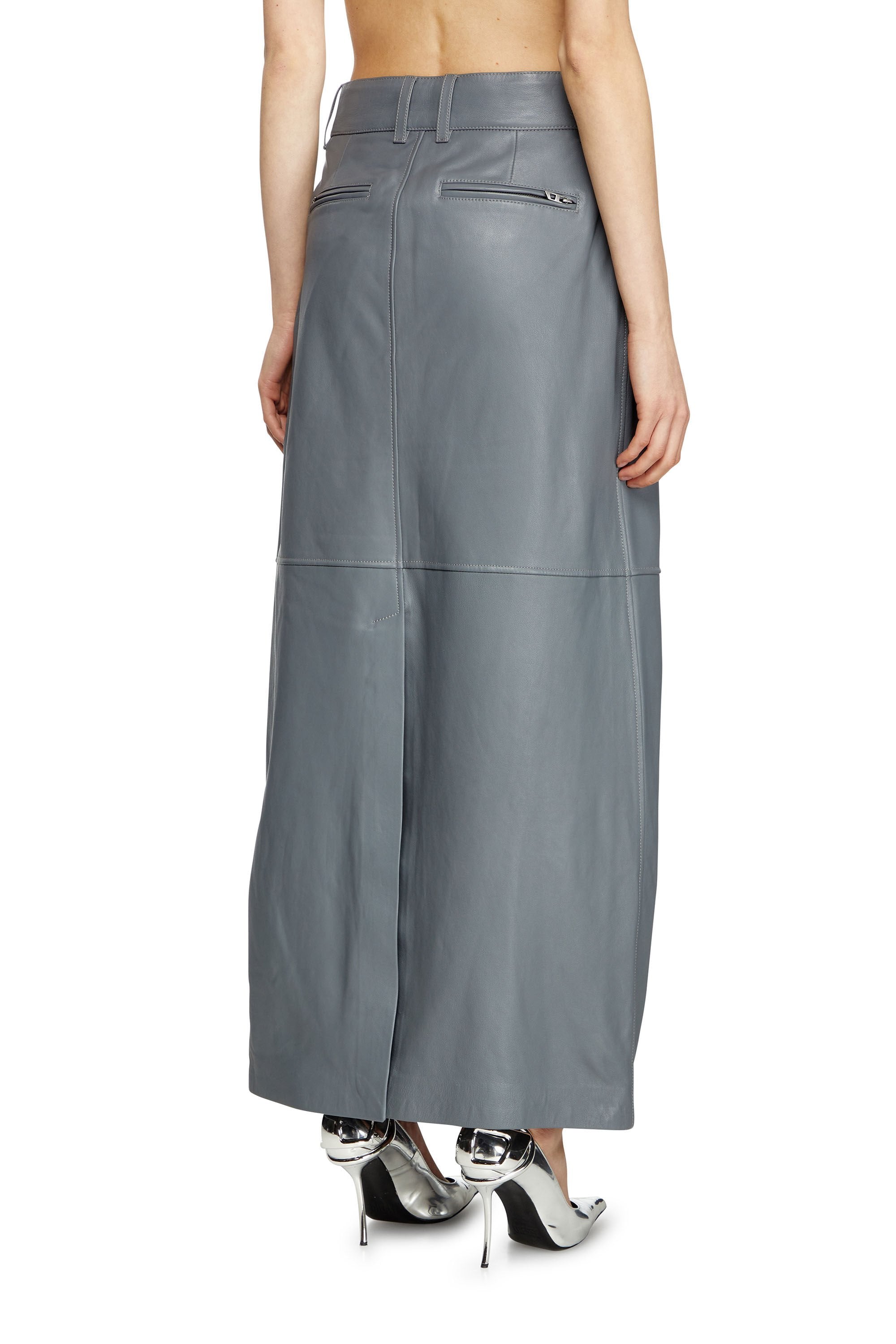 Women's Long Maxi Leather Skirt