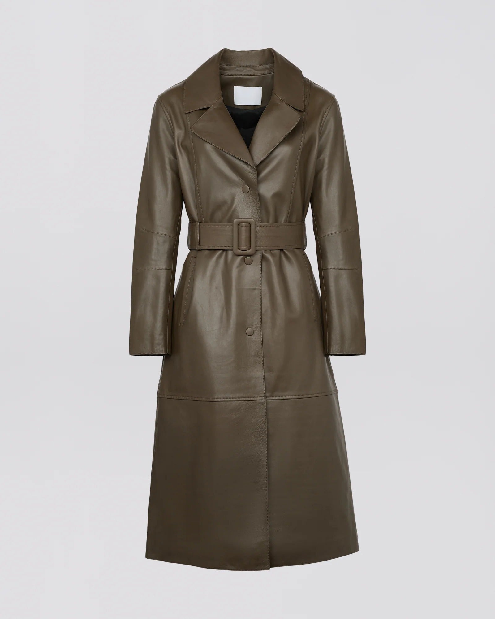 Women's Long lamb leather trench coat
