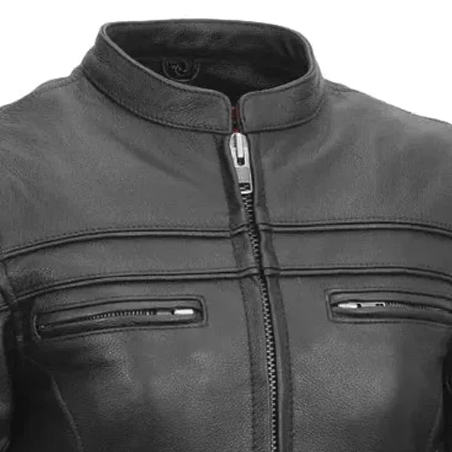 Women's Maiden Motorcycle Leather Jacket
