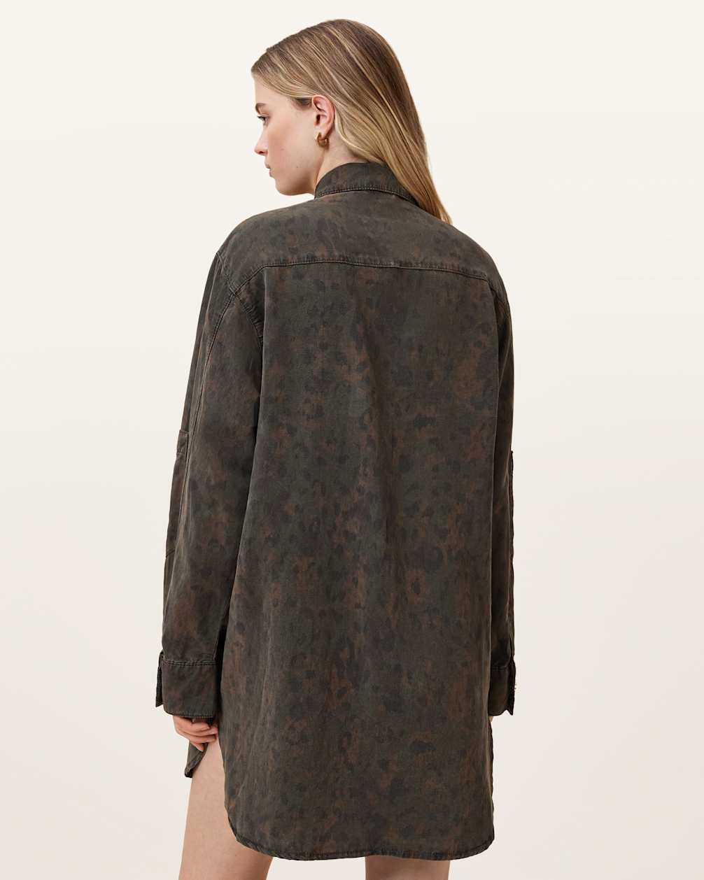 Women's Mini Dress Oversized Denim Shirt