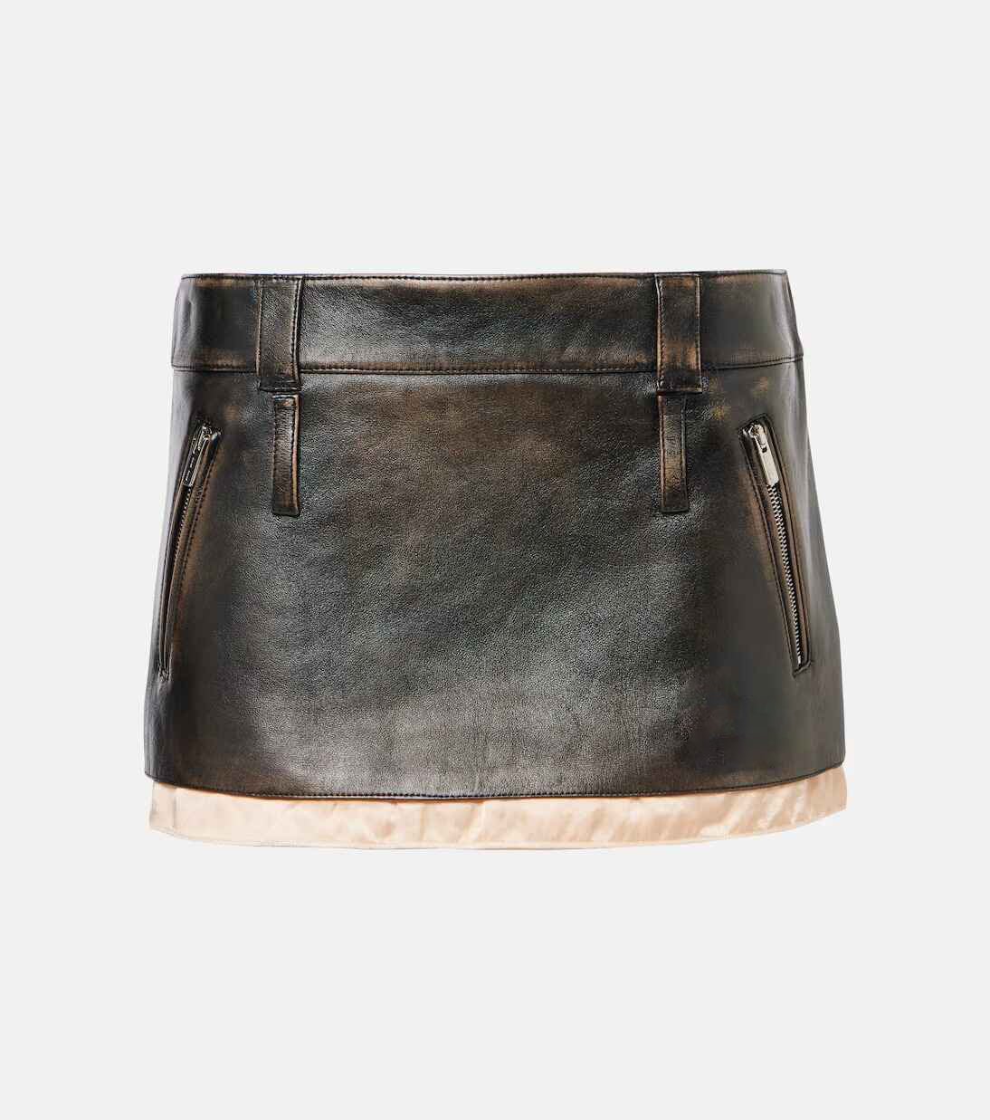 Women's  Miu Miu Leather Skirt Mini