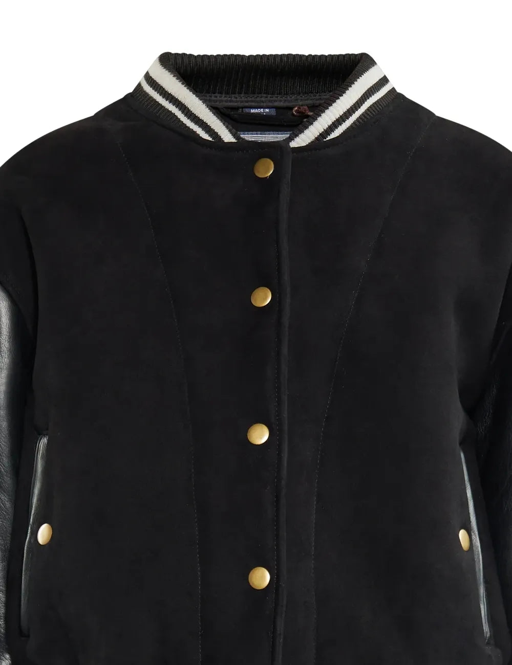 Noir Elegance Aviator Bomber Lederjacke für Damen