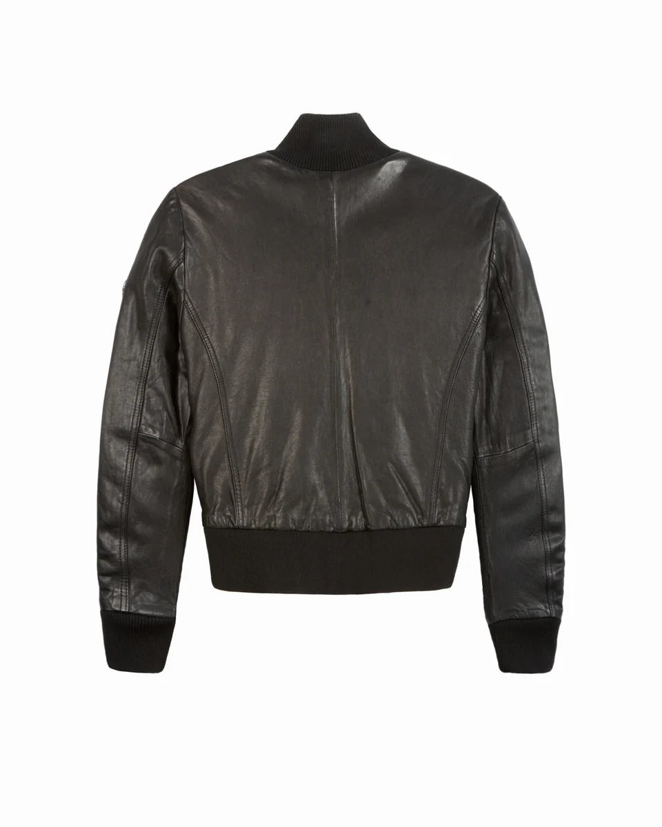 Women's OFFICIAL MISS TOP GUN Aviator Bomber Leather Jacket