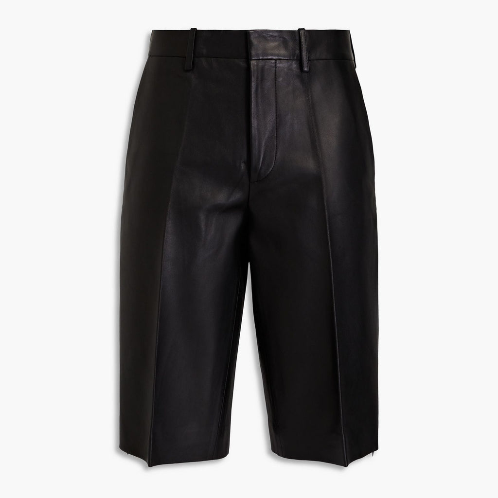 Women's Pressed Creases Leather Shorts