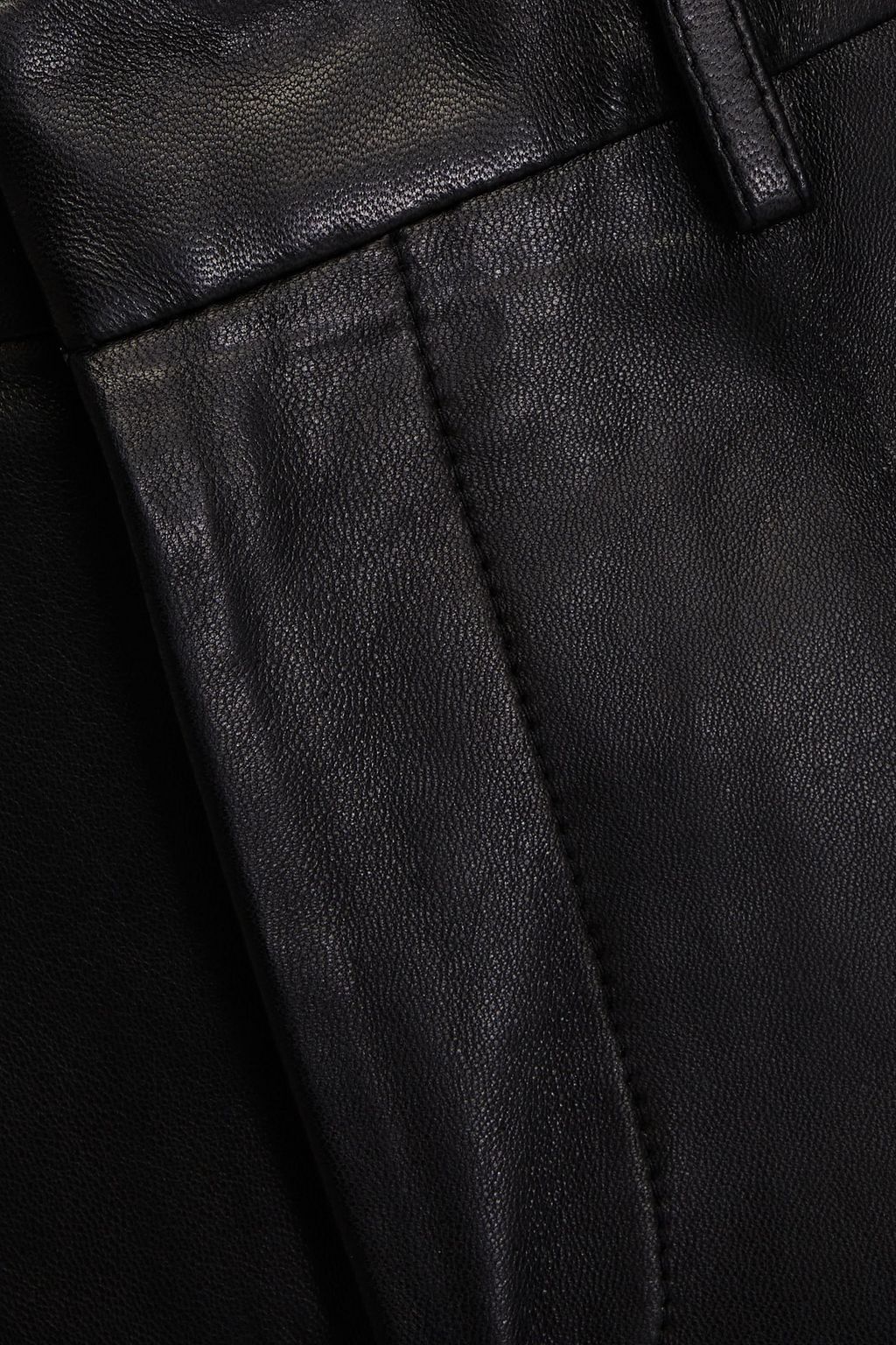 Women's Pressed Creases Leather Shorts