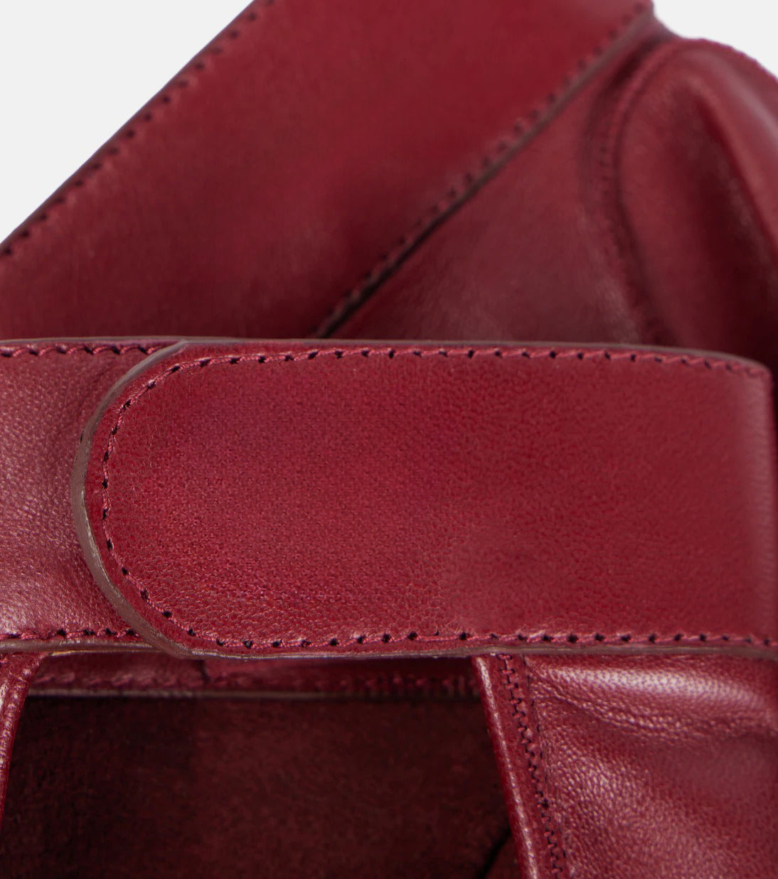 Women's Red Double G Leather Riding Gloves