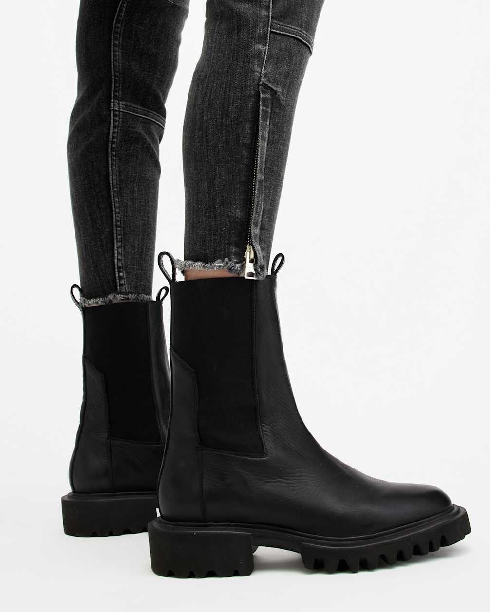 Skinny Cargo Stretch-Jeanshose für Damen