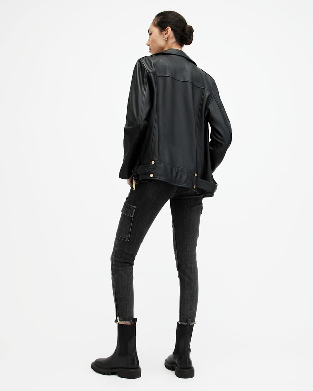 Skinny Cargo Stretch-Jeanshose für Damen