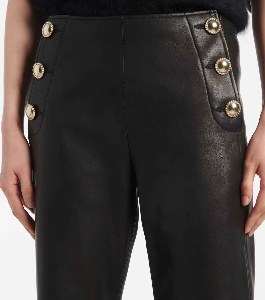 Women's Sleek Statement Flared Leather Pant