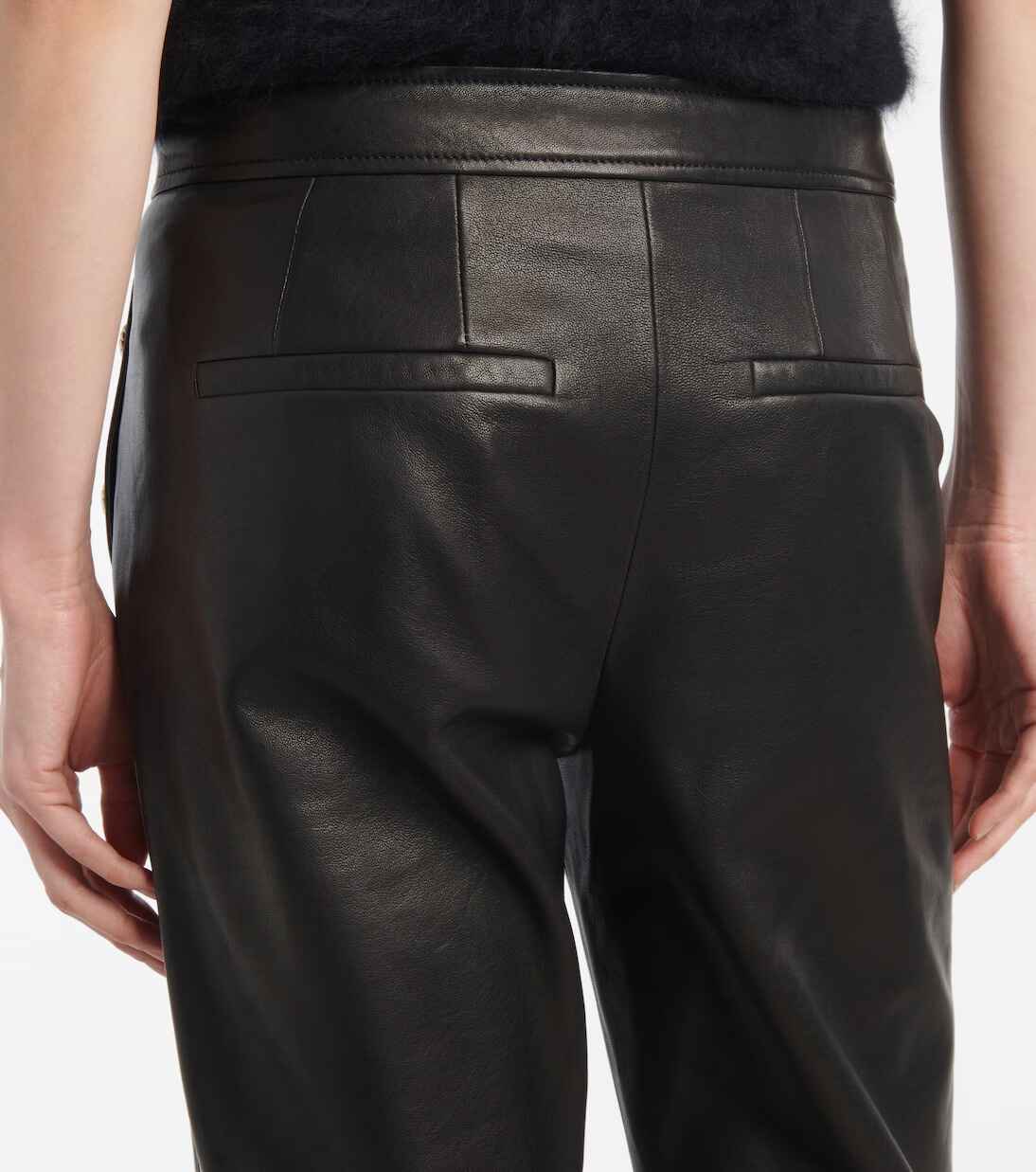 Women's Sleek Statement Flared Leather Pant