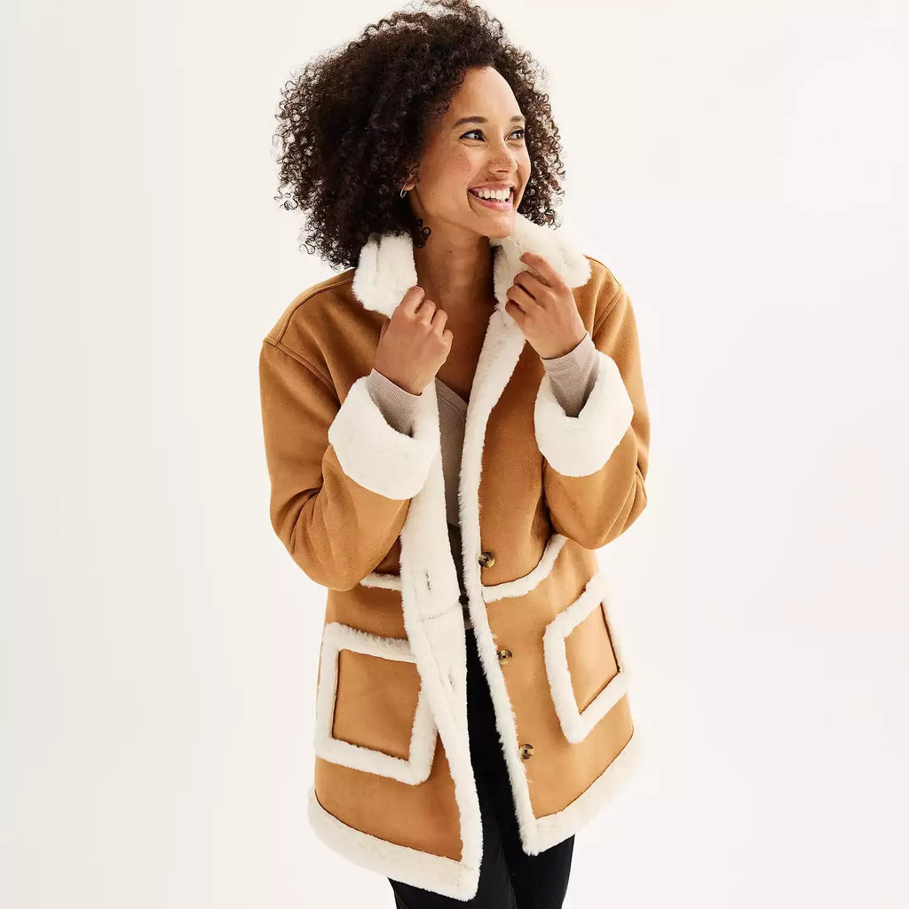Women's Sonoma Fox Fur & Shearling Leather Coat