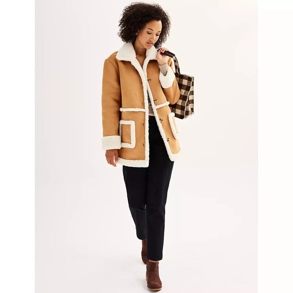 Women's Sonoma Fox Fur & Shearling Leather Coat