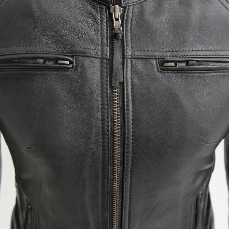 Women's Superstar Motorcycle Leather Jacket