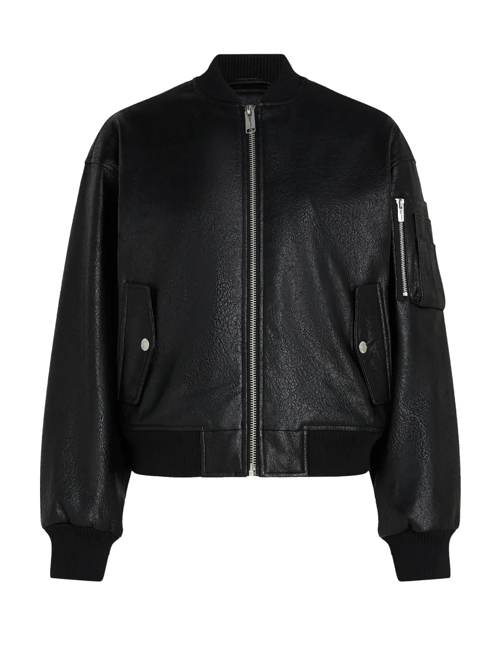 Women's Urban Style Aviator Bomber Leather Jacket