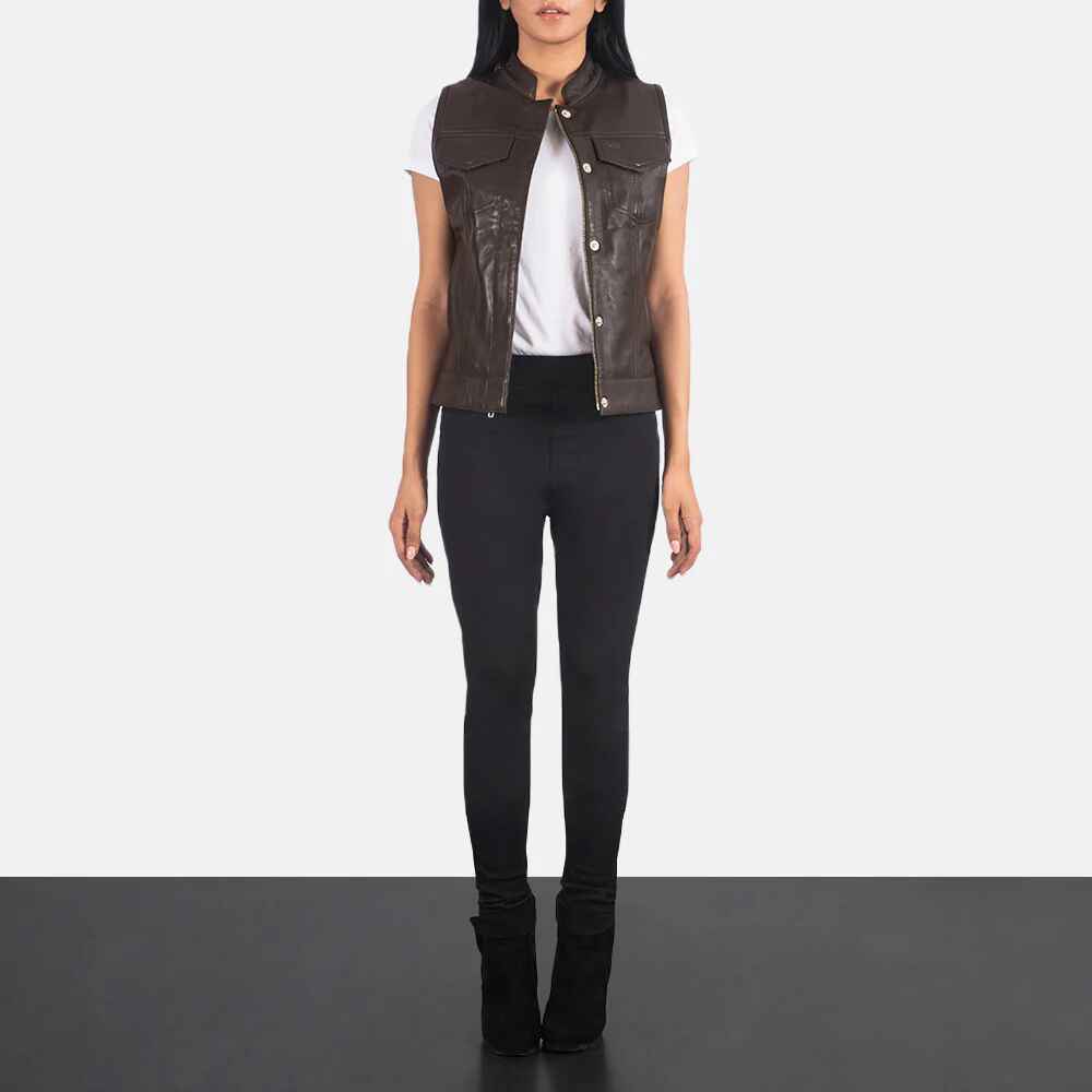 Women's Rayne Moto Leather Vest