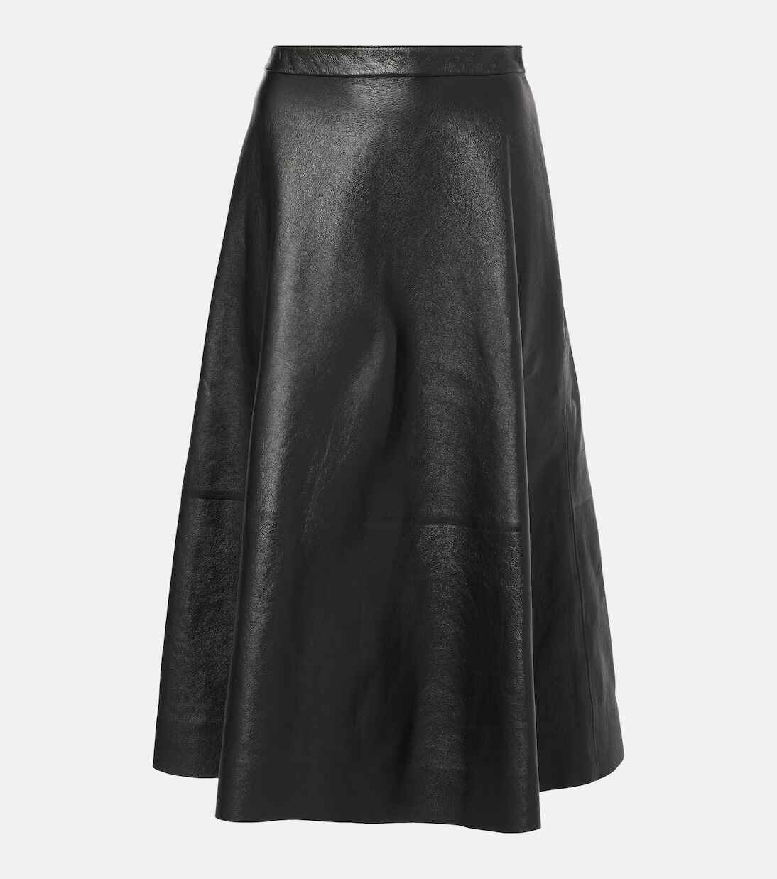 Women's midi Leather Skirt Long