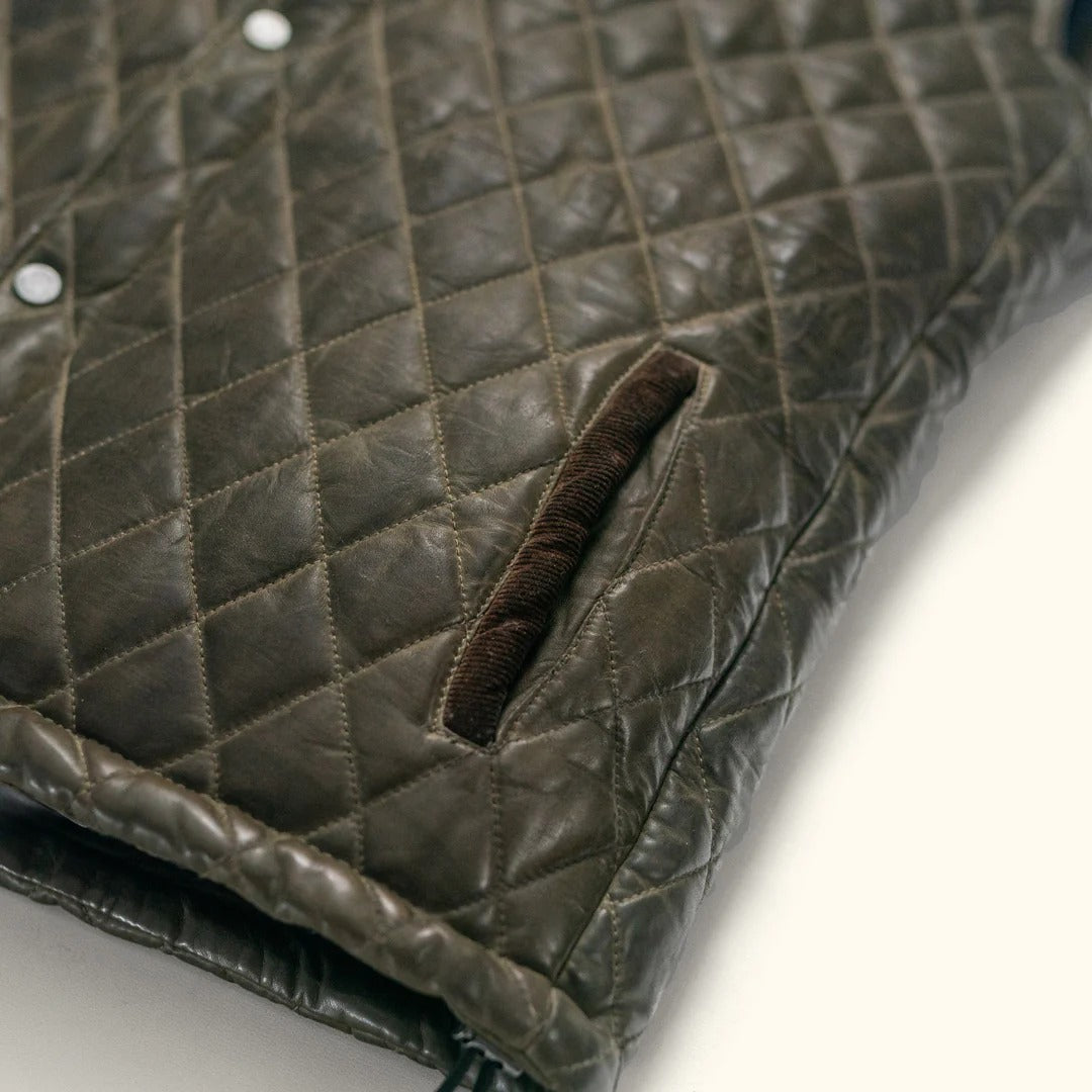 Grüne Lederweste für Herren