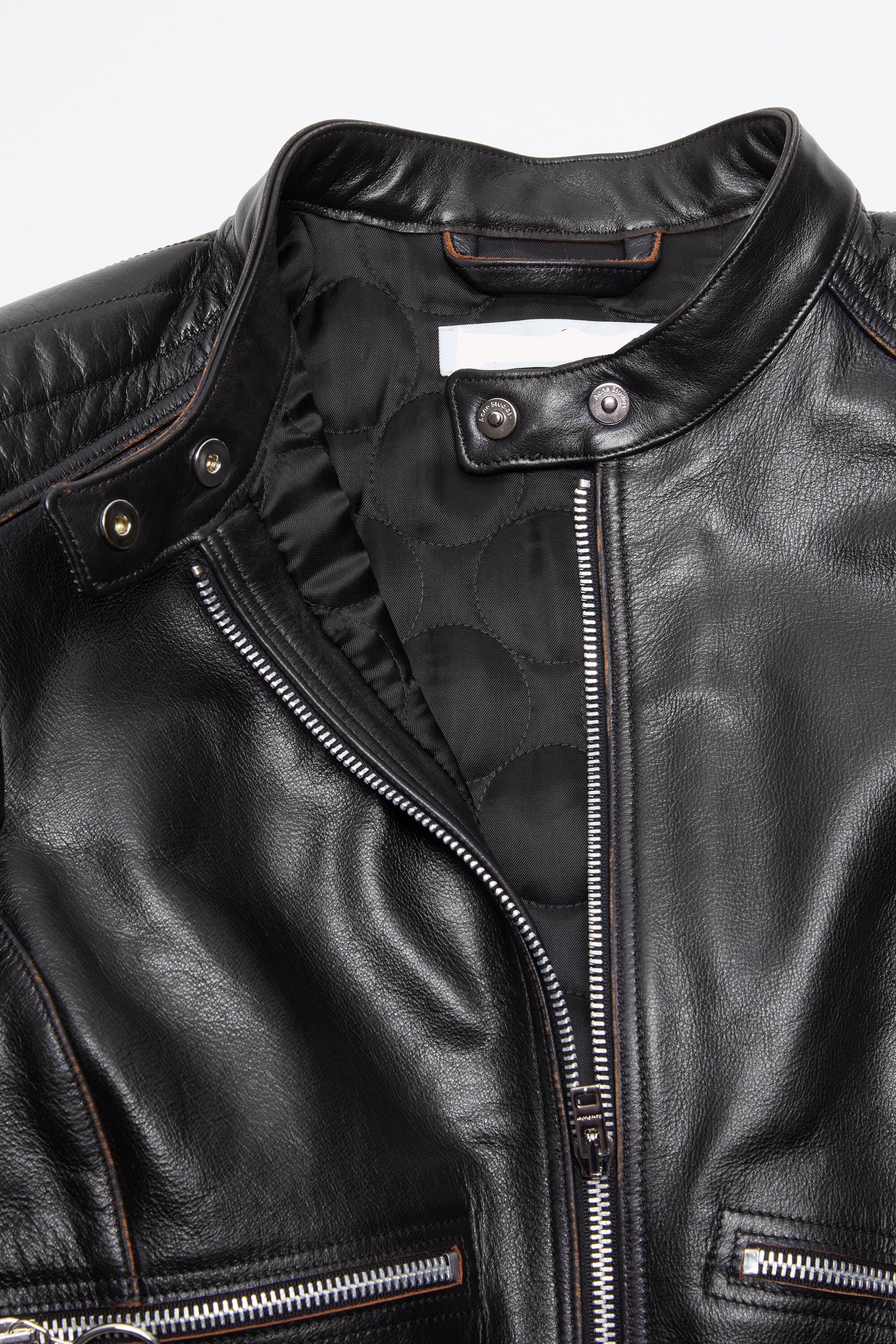 Women's Black Leather Biker Jacket