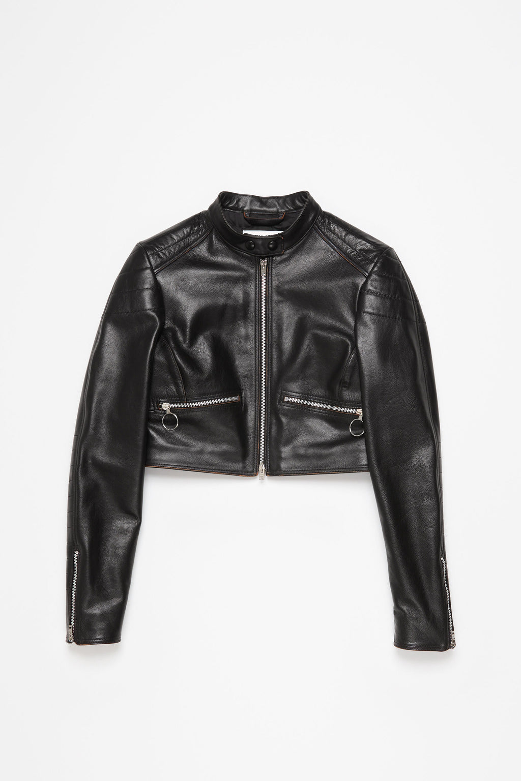 Women's Black Leather Biker Jacket